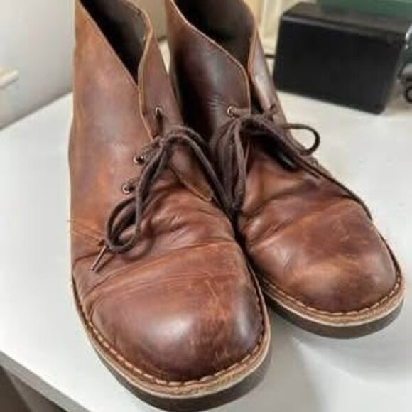 Clark\'s Chukka Boots Men\'s Size 11.5 Brown Leather Clark\'s Desert Boots main image 4